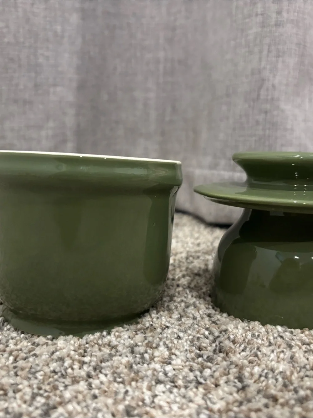 Dowan Porcelain Butter Crock, Butter Keeper W/Water Line French Butter Dish